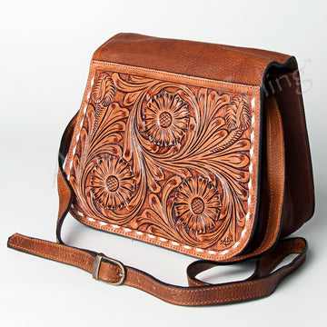 American Darling Cross Body hand tooled Full Grain Genuine Leather Western Women Bag Handbag Purse | Crossbody for Cute